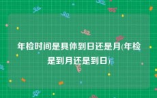 年检时间是具体到日还是月(年检是到月还是到日)