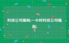 科技公司骗局(一小时科技公司骗局)