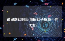 莆田潮鞋购买(莆田鞋子货源一件代发)