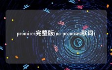 promises完整版(no promises歌词)