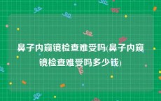 鼻子内窥镜检查难受吗(鼻子内窥镜检查难受吗多少钱)