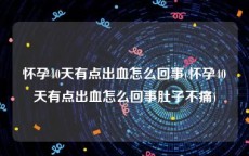 怀孕40天有点出血怎么回事(怀孕40天有点出血怎么回事肚子不痛)