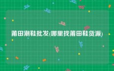 莆田潮鞋批发(哪里找莆田鞋货源)