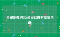 莆田潮鞋购买(莆田鞋哪有拿货渠道)