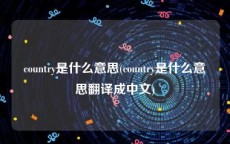 country是什么意思(country是什么意思翻译成中文)