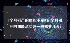 4个月引产的痛能承受吗(4个月引产的痛能承受吗一般需要几天)