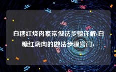 白糖红烧肉家常做法步骤详解(白糖红烧肉的做法步骤窍门)