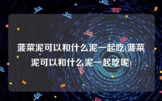 菠菜泥可以和什么泥一起吃(菠菜泥可以和什么泥一起吃呢)