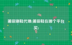 莆田潮鞋代理(莆田鞋在哪个平台买)