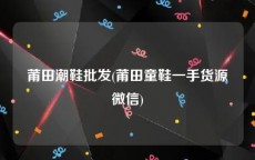 莆田潮鞋批发(莆田童鞋一手货源微信)