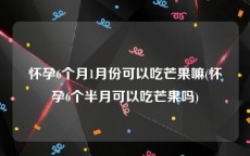 怀孕6个月1月份可以吃芒果嘛(怀孕6个半月可以吃芒果吗)