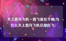 天上直升飞机一直飞是在干嘛(为什么天上直升飞机总是在飞)