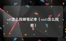 w11怎么投屏笔记本〈win11怎么投屏〉