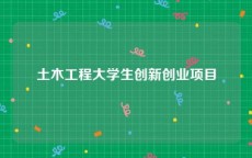 土木工程大学生创新创业项目