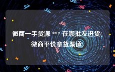 微商一手货源 *** 在哪批发进货(微商平价拿货渠道)