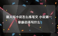 新人写小说怎么练笔文 小说第一章最忌讳写什么