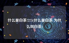 什么是白茶7273(什么是白茶 为什么叫白茶)