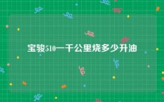 宝骏510一千公里烧多少升油