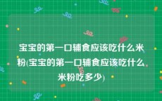 宝宝的第一口辅食应该吃什么米粉(宝宝的第一口辅食应该吃什么米粉吃多少)