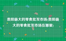 贵阳最大的零食批发市场(贵阳最大的零食批发市场在哪里)
