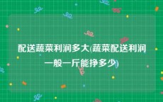 配送蔬菜利润多大(蔬菜配送利润一般一斤能挣多少)