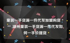 童装一手货源一件代发加盟购货 *** ,湖州童装一手货源一件代发如何一手价提货