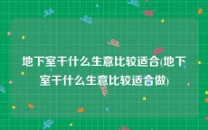地下室干什么生意比较适合(地下室干什么生意比较适合做)