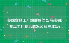 参观食品工厂观后感怎么写(参观食品工厂观后感怎么写三年级)