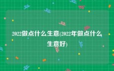 2022做点什么生意(2022年做点什么生意好)
