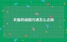 衣服的顽固污渍怎么去除