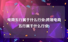 电商五行属于什么行业(跨境电商五行属于什么行业)