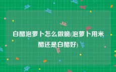 白醋泡萝卜怎么做脆(泡萝卜用米醋还是白醋好)