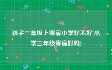 孩子三年级上寄宿小学好不好(小学三年级寄宿好吗)