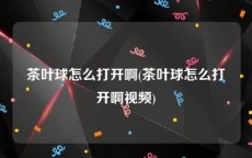 茶叶球怎么打开啊(茶叶球怎么打开啊视频)