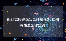 银行信用等级怎么评定(银行信用等级怎么评定的)