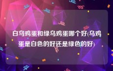 白乌鸡蛋和绿乌鸡蛋哪个好(乌鸡蛋是白色的好还是绿色的好)