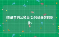 5类最苦的公务员(公务员最苦的职业)