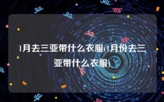 1月去三亚带什么衣服(1月份去三亚带什么衣服)