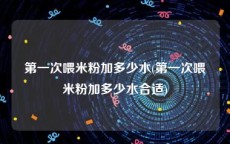 第一次喂米粉加多少水(第一次喂米粉加多少水合适)