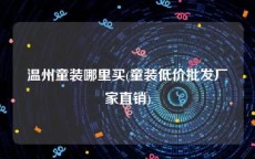 温州童装哪里买(童装低价批发厂家直销)