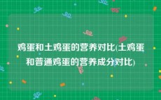 鸡蛋和土鸡蛋的营养对比(土鸡蛋和普通鸡蛋的营养成分对比)