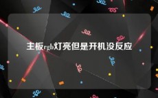 主板rgb灯亮但是开机没反应
