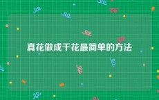 真花做成干花最简单的方法