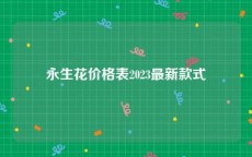 永生花价格表2023最新款式
