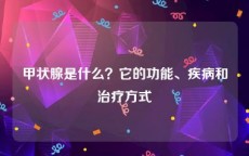 甲状腺是什么？它的功能、疾病和治疗方式