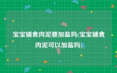 宝宝辅食肉泥要加盐吗(宝宝辅食肉泥可以加盐吗)