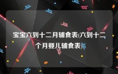 宝宝六到十二月辅食表(六到十二个月婴儿辅食表)