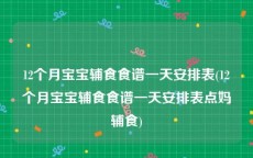 12个月宝宝辅食食谱一天安排表(12个月宝宝辅食食谱一天安排表点妈辅食)