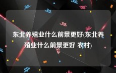 东北养殖业什么前景更好(东北养殖业什么前景更好 农村)
