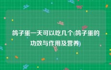 鸽子蛋一天可以吃几个(鸽子蛋的功效与作用及营养)